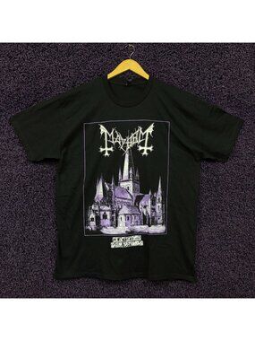 Mayhem De Mysteriis Dom Sathanas Black Metal Double Sided T-Shirt Size Extra Lar